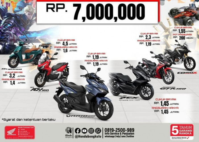 Potongan Sampai Rp7 Juta untuk Pembelian Motor Honda: Hanya di Honda x Bencoolen Sports Week 2024