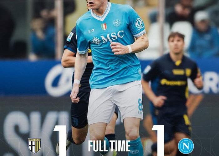 Hasil Liga Italia: Napoli Berbagi Poin dengan Parma, Jarak dari Inter Milan Kian Melebar