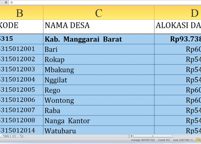 Berapa Rincian Dana Desa 2025 untuk Desa di Manggarai Barat Provinsi NTT? Rp143,9 Miliar, Berikut Lengkapnya