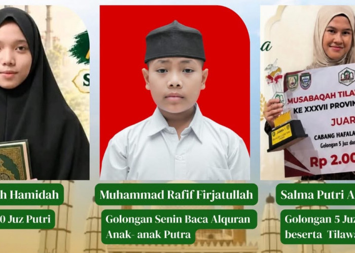 3 Putra-Putri Mukomuko Wakili Bengkulu di MTQ Nasional Semarang