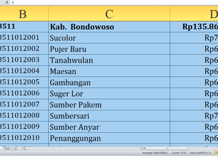 Rincian Dana Desa Tahun 2025 Tiap Desa di Bondowoso Provinsi Jawa Timur, Total Rp210,9 Miliar: Ini Desa Terbes