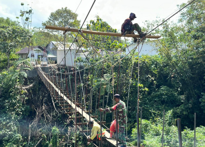 Hampir Rampung, Jembatan Gantung Garuda Jadi Harapan Baru Warga Dwi Tunggal Rejang Lebong