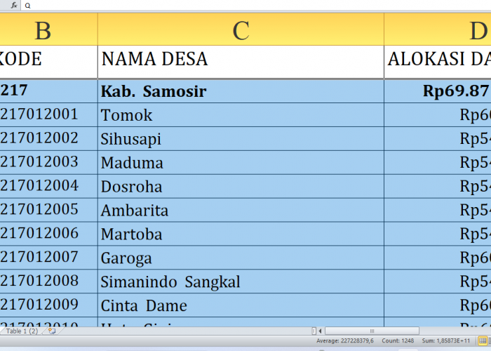 Rincian Dana Desa Tiap Desa Tahun 2025 Samosir, Total Rp99,03 Miliar: Ini Desa Terbesar