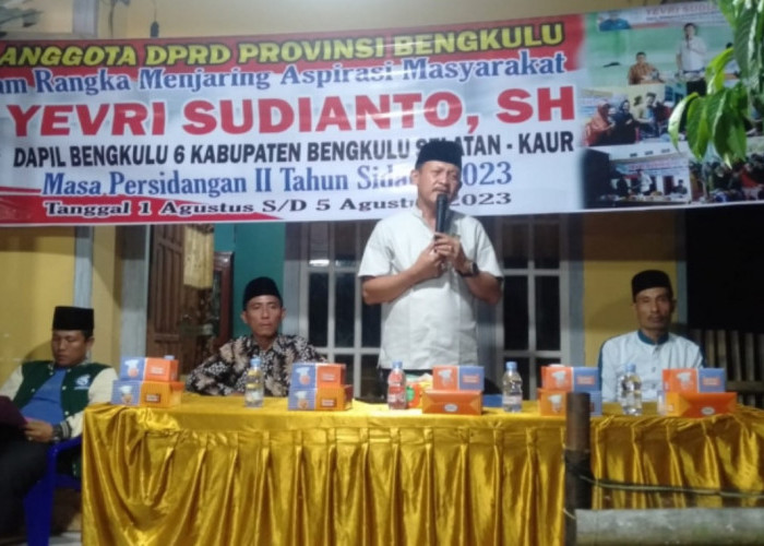Anggota DPRD Provinsi Bengkulu, Yevri Sudianto Menggelar Reses untuk Mendengarkan Aspirasi Masyarakat 