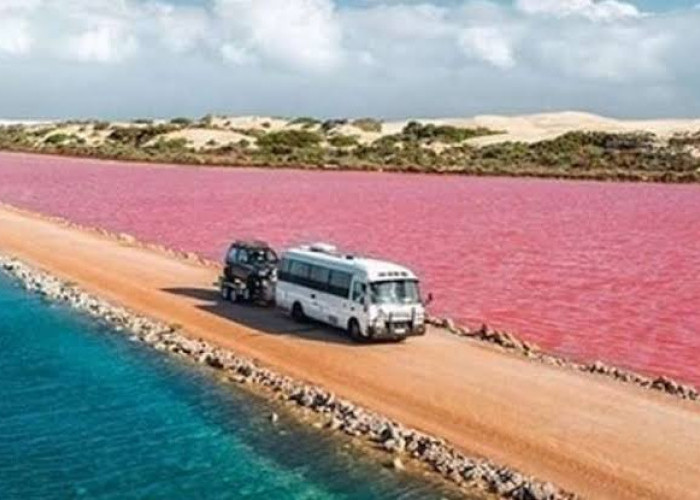 Potret Cantik Danau Merah yang Berdekatan dengan Pantai di Autralia, Tertarik ke Sini?