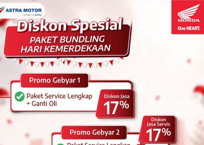 Gebyar Kemerdekaan Astra Motor Bengkulu, Servis Honda Diskon 17 Persen