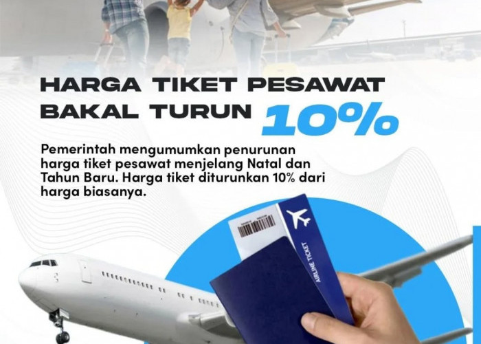 Harga Tiket Pesawat Turun Hingga 10% Menyambut Nataru 2024/2025