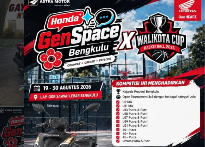 Honda GenSpace Bengkulu X Walikota Cup 2026 Digelar, Ada Hadiah Honda BeAT