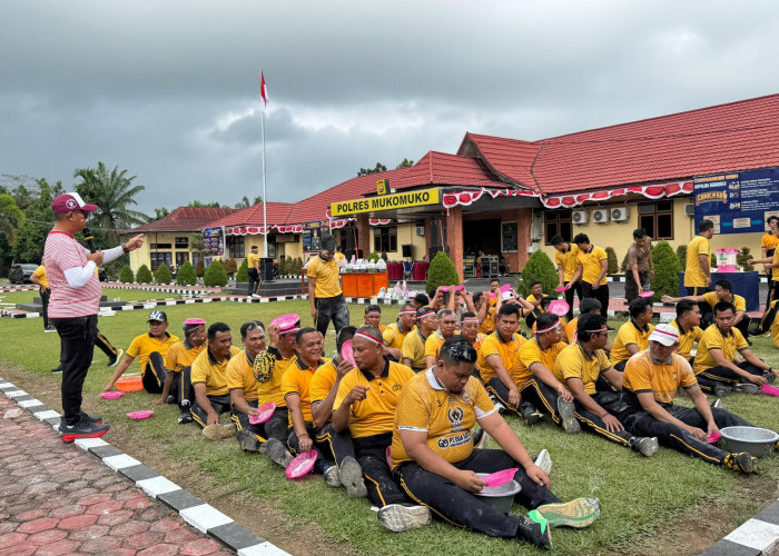 Semarak HUT RI ke-81, Polres Mukomuko Gelar Lomba dan Perkuat Kekompakan Personel