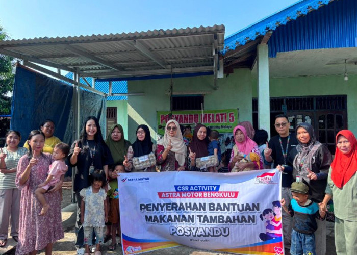 Astra Motor Bengkulu Salurkan 50 Paket Telur untuk Dukung Gizi di Posyandu Melati 5