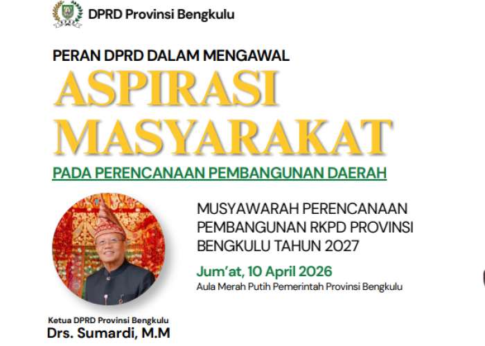Ketua DPRD Bengkulu Tegaskan Reses Wajib Perjuangkan Aspirasi Rakyat