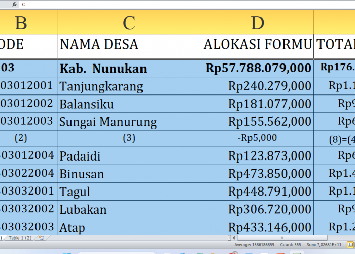 Rincian Lengkap Dana Desa 2025: Nunukan Provinsi Kalimantan Utara Dapat Jatah Rp176,8 Miliar!