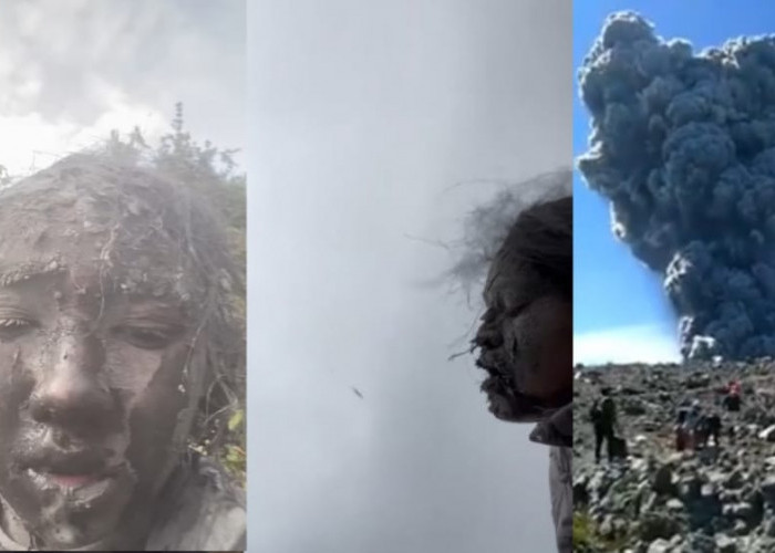 Beredar Video Pendaki Gunung Marapi yang Terjebak Hujan Abu