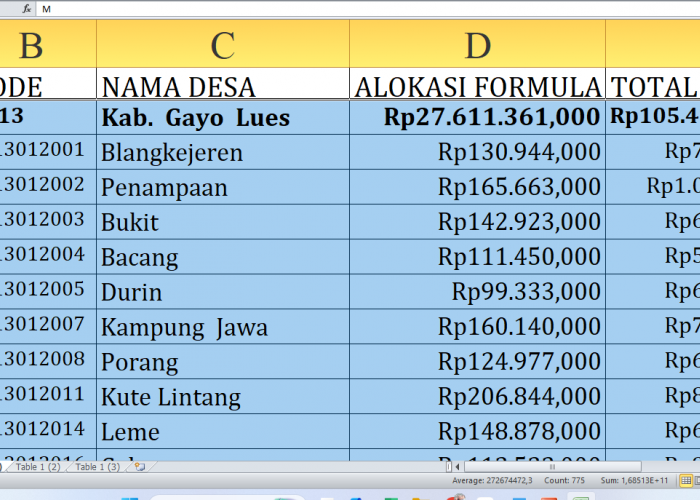 Gayo Lues Provinsi Aceh Terima Rp105,4 Miliar Dana Desa 2025: Desa Mana yang Dapat Porsi Terbesar?