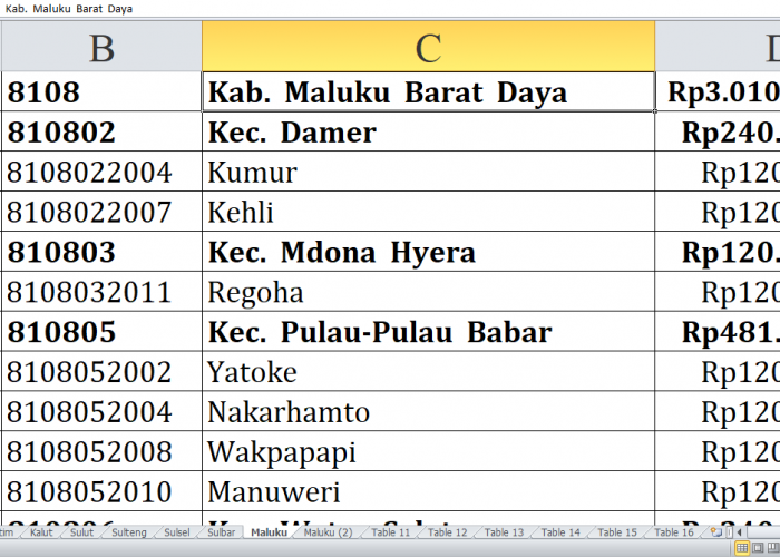 Desa di Kabupaten Maluku Barat Daya, Buru Selatan dan Kota Ambon Raih Dana Insentif Desa Tahun 2024