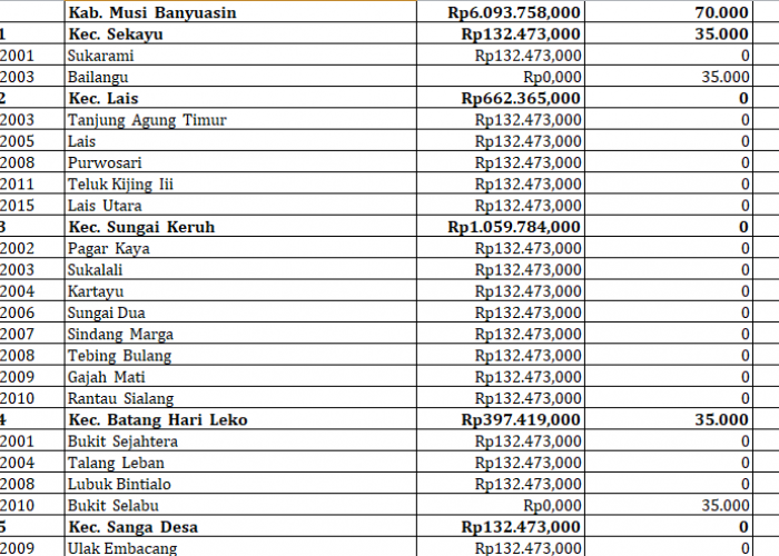 48 Desa di Kabupaten Musi Banyuasin Dapat Dana Insentif Desa Tahun 2024, Berikut Rinciannya