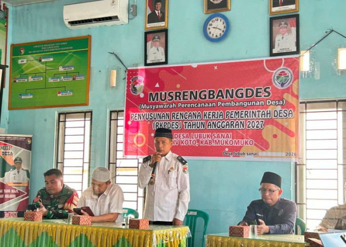 Lubuk Sanai Siapkan Arah Pembangunan 2027, Ketahanan Pangan dan Koperasi Merah Putih Jadi Prioritas