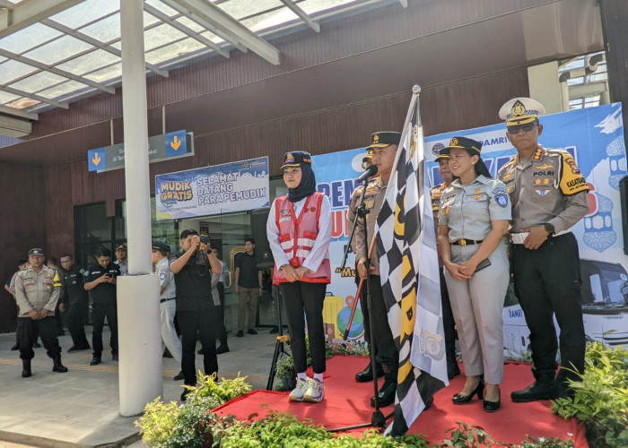 Mudik Gratis Polda Bengkulu 2026, 44 Penumpang Diberangkatkan Pakai Bus DAMRI