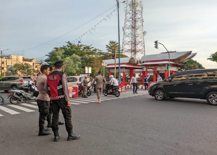 Pengamanan Ketat Salat Idul Fitri Muhammadiyah di Jalan Suprapto Bengkulu, Lalu Lintas Tetap Lancar