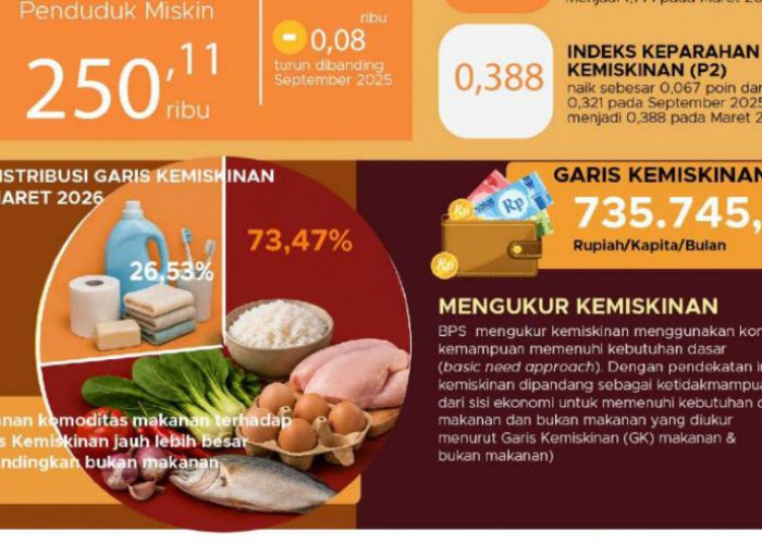 Garis Kemiskinan Bengkulu Naik 7,59 Persen, Beras Jadi Penyumbang Terbesar