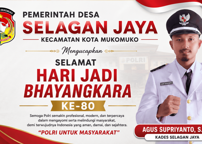Kades Selagan Jaya Ucapkan Selamat Hari Bhayangkara ke-80, Apresiasi Dedikasi Polri Menjaga Kamtibmas