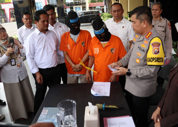 Polresta Bengkulu Ungkap 4 Kasus Narkoba Selama Juni, Musnahkan 26,16 Gram Sabu
