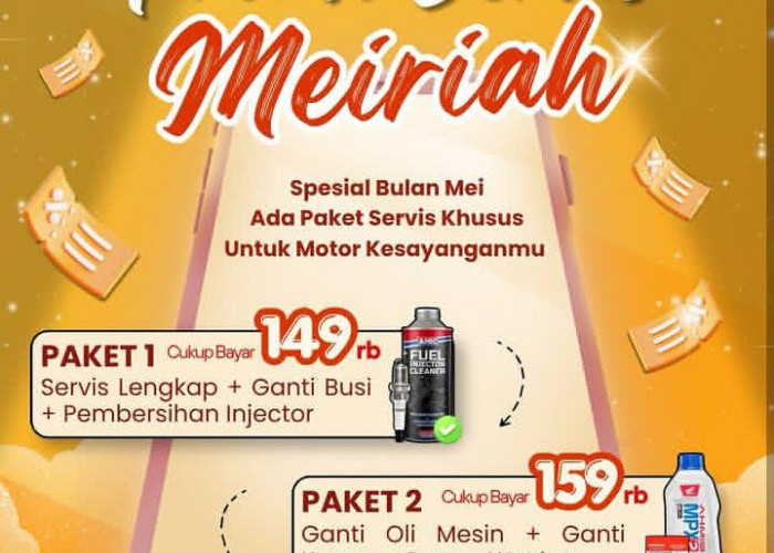 Promo Servis Meiriah AHASS Mei 2026, Servis Lengkap Motor Honda Mulai Rp149 Ribu