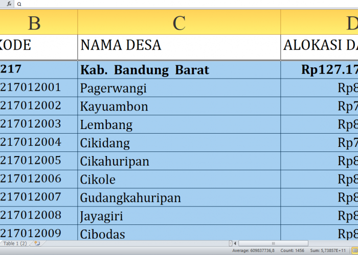 Berapa Dana Desa untuk Desa di Bandung Barat Provinsi Jawa Barat Tahun 2025? Rp245 Miliar, Berikut Rincian Len