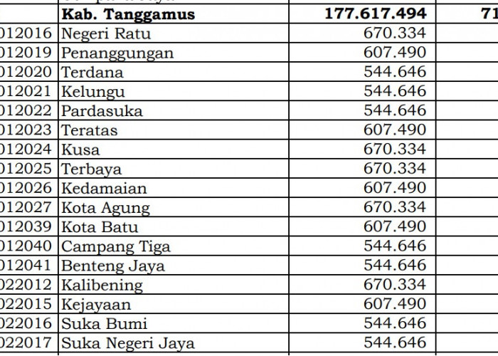 Berapa Rincian Dana Desa 2024 Tanggamus, Lampung? Cek Jawabannya di Sini