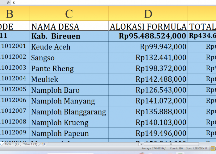 Rp434,6 Miliar Dana Desa 2025 di Bireuen Provinsi Aceh: Lihat Desa A-G dengan Alokasi Tertinggi 