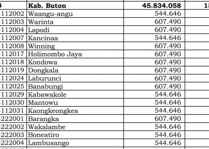 Dana Desa Tiap Desa 2024 di Buton, Sulawesi Tenggara: 4 Desa 1 Miliar