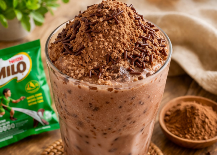 Resep Es Milo Dino Sederhana, Minuman Cokelat Viral dengan Topping Melimpah