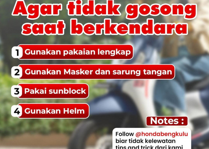 Tips Agar Tidak Gosong Saat Berkendara di Bawah Terik Matahari