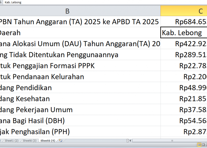 Proyek Fisik di Lebong Didanai APBN 2025: Simak Alokasi Rp684,6 Miliar Ini