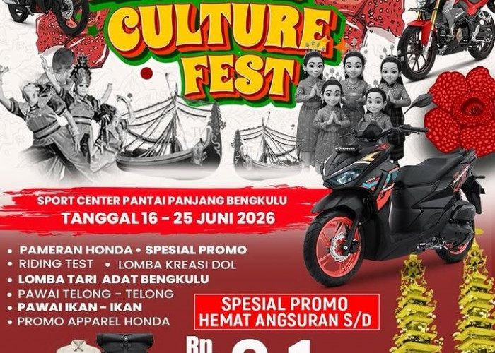 Honda Culture Fest 2026 Hadir di Bengkulu, Padukan Budaya Lokal dan Promo Motor Honda