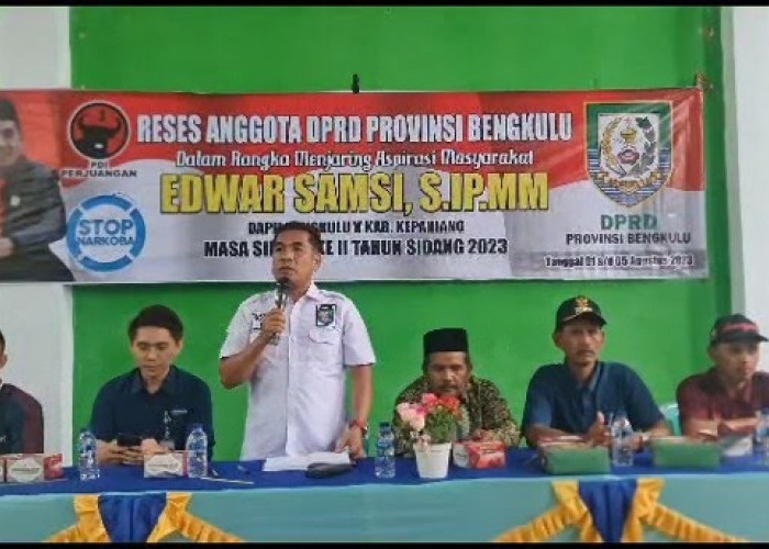 Hari Kedua Reses di Desa Bandung Jaya, Kabupaten Kepahiang, Edwar Samsi Paparkan Program BPJS Kesehatan