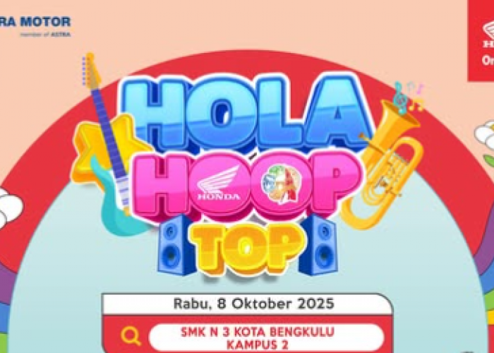 Hola Hoop Top Honda Bengkulu Hadir di SMK N 3 Kota Bengkulu, Siap Pecahkan Suasana Bareng Choki Cholesterol!