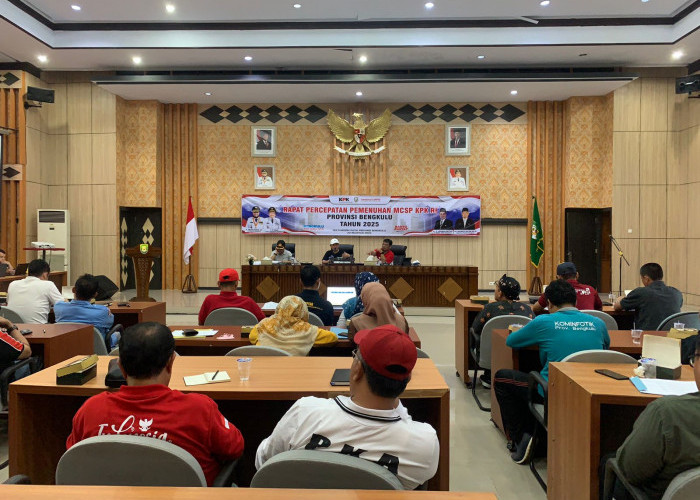 Pemprov Bengkulu Berkomitmen Tingkatkan Pemenuhan Indikator MCP KPK Tahun 2025