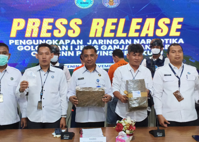 BNNP Bengkulu Gagalkan Jaringan Lintas Provinsi, Sita Narkotika Senilai Ratusan Juta dan Ditangkap 2 Pelaku 