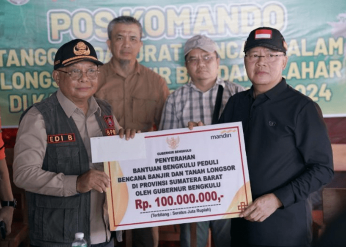 Pemprov Bengkulu Salurkan Bantuan untuk Korban Banjir Bandang di Sumatera Barat