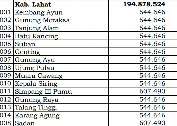 Wow Pembagian Dana Desa 2024 Lahat, Sumatera Selatan! 27 Desa 1 Miliar