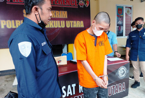  Main Tikam Saat Bentrok, Pemuda Benteng Digelandang Polisi Bengkulu Utara