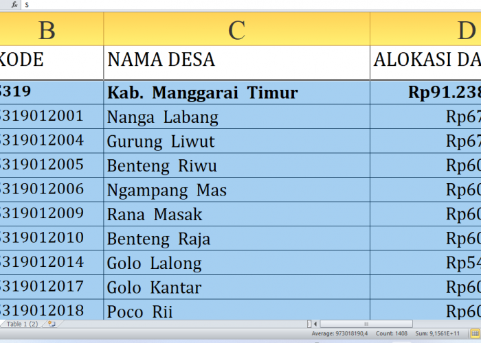 Rincian Dana Desa 2025 Manggarai Timur NTT Rp143,9 Miliar: Detail Lengkap dan Desa Terbesar Penerima