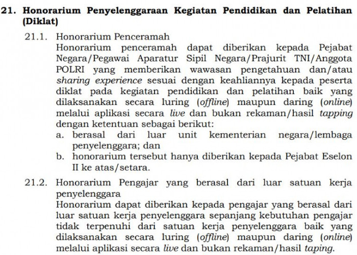Aturan SBM 2026 Perketat Honorarium Diklat, Panitia hingga Penceramah Wajib Penuhi Syarat Ini