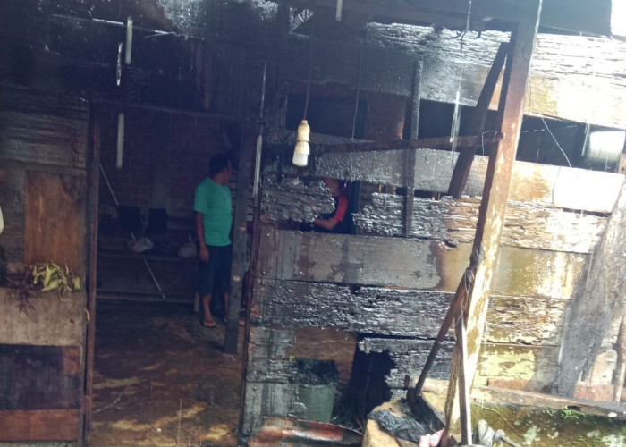 Dapur Rumah Warga Padang Ulak Tanding Rejang Lebong Terbakar, Diduga Akibat Konsleting Listrik