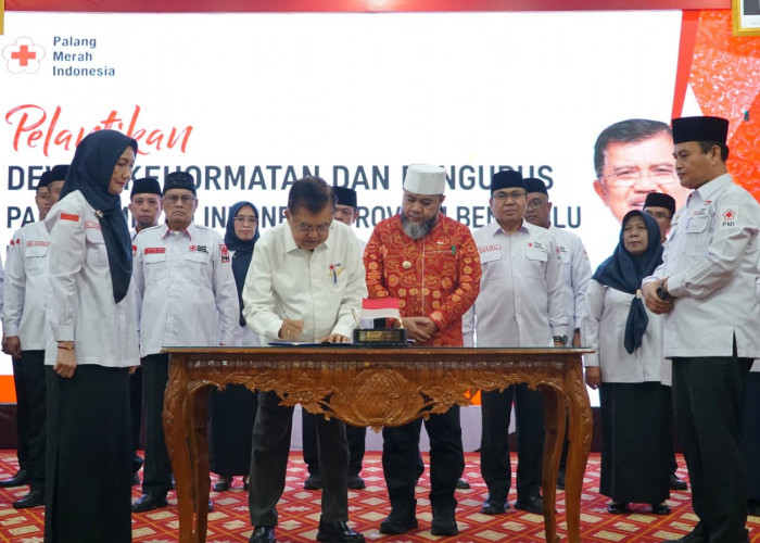 Jusuf Kalla Lantik PMI Bengkulu 2026-2031, Pengurus Baru Fokus Akhiri Krisis Stok Darah