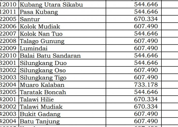 Pembagian Dana Desa 2024 Sawahlunto, Sumatera Barat: 3 Desa 1 Miliar