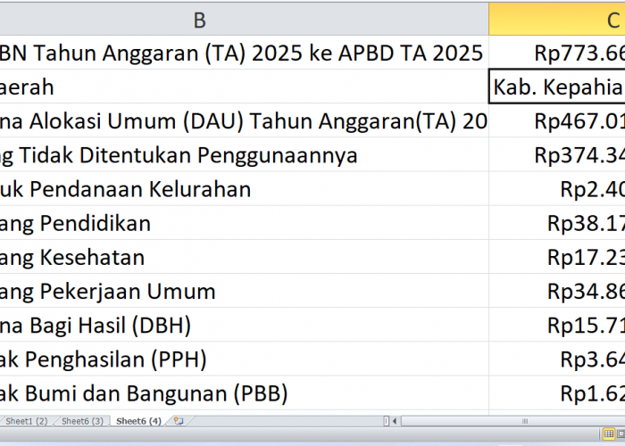 APBN 2025: Kepahiang Terima Rp773,66 miliar, Inilah Jumlah Dana untuk Proyek-Proyek Fisiknya