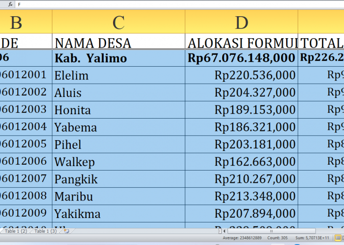 Dana Desa 2025 Yalimo Provinsi Papua Pegunungan: Simak Desa A-N dengan Alokasi Tertinggi