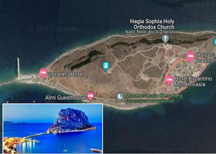 Monemvasia, Kota Bersejarah yang Tersembunyi di Lepas Pantai Yunani, Dihubungkan Jalan Lintas Pendek